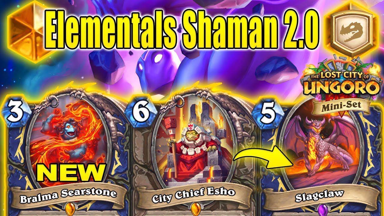 Over 80% Winrate With Elementals Shaman 2.0 Deck At The Lost City of Un'Goro Mini-Set | Hearthstone