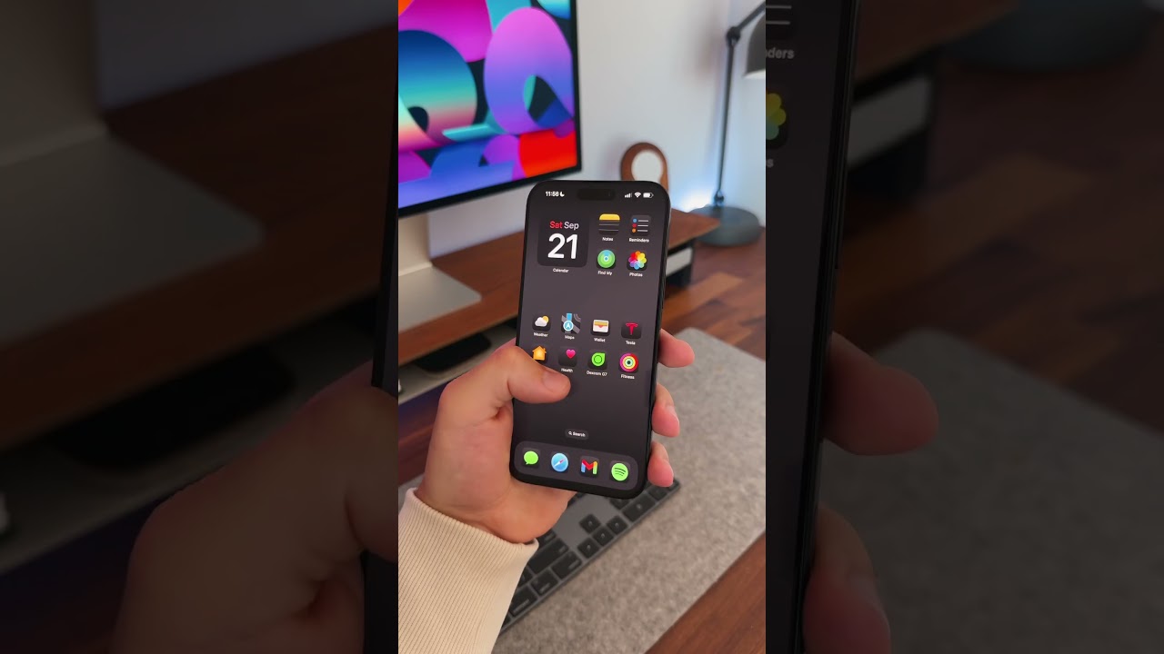 My minimal Home Screen setup with iOS 18 #tech #iphone #ios