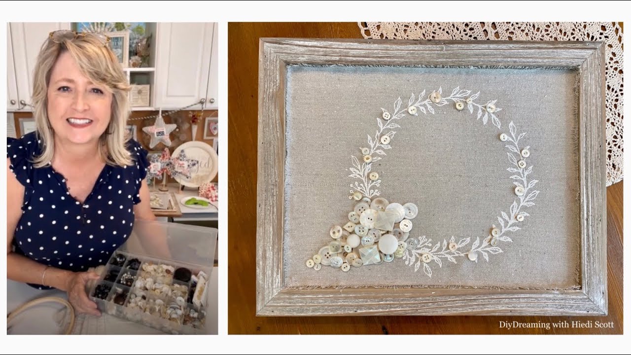 Beautiful vintage buttons and painters drop cloth projects | Magnolia Design Co