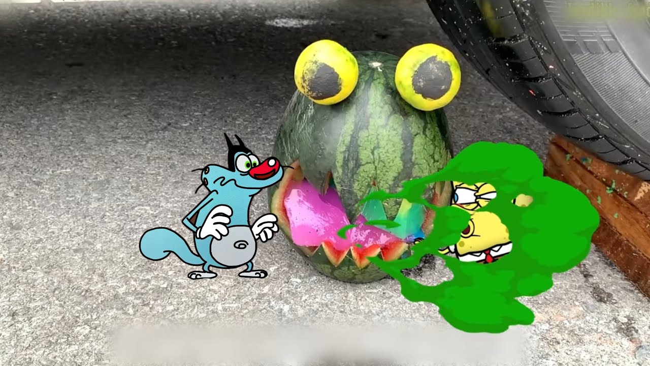 Crushing crunchy vs oggy and SpongeBob 