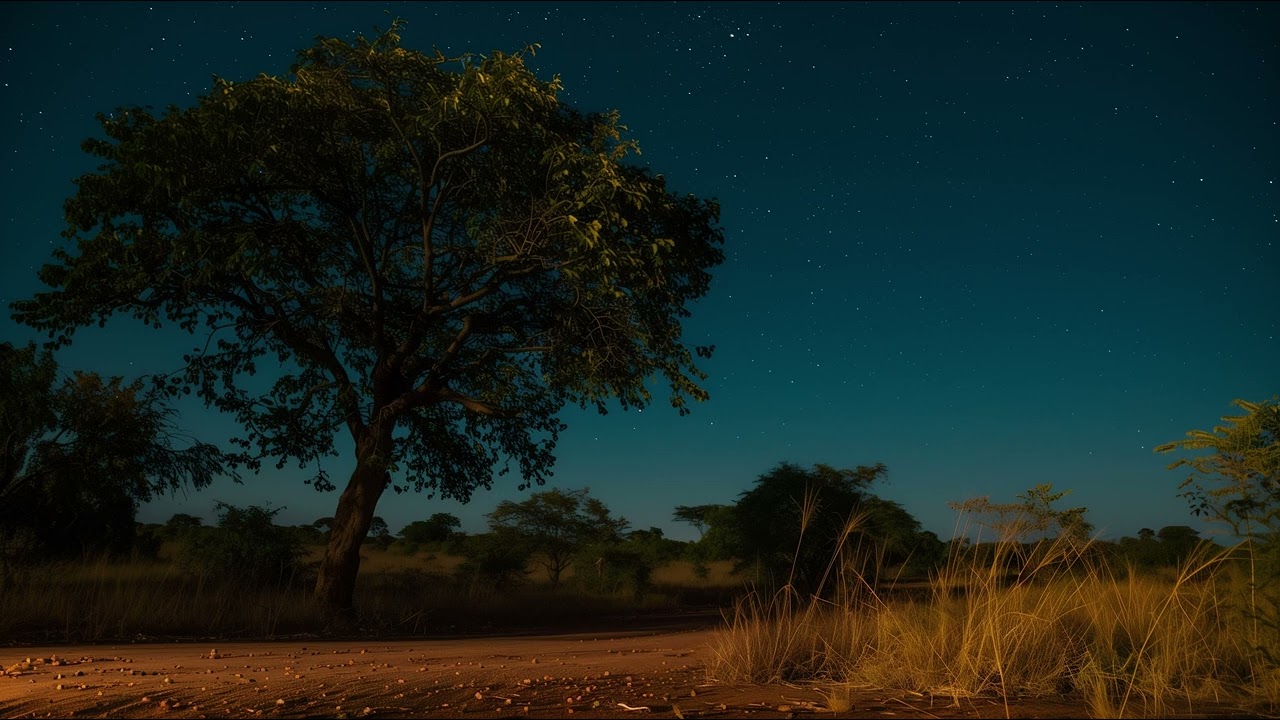 Africa at Night: 1 Hour Sounds of the Burkina Faso Bush | Insects and Nature