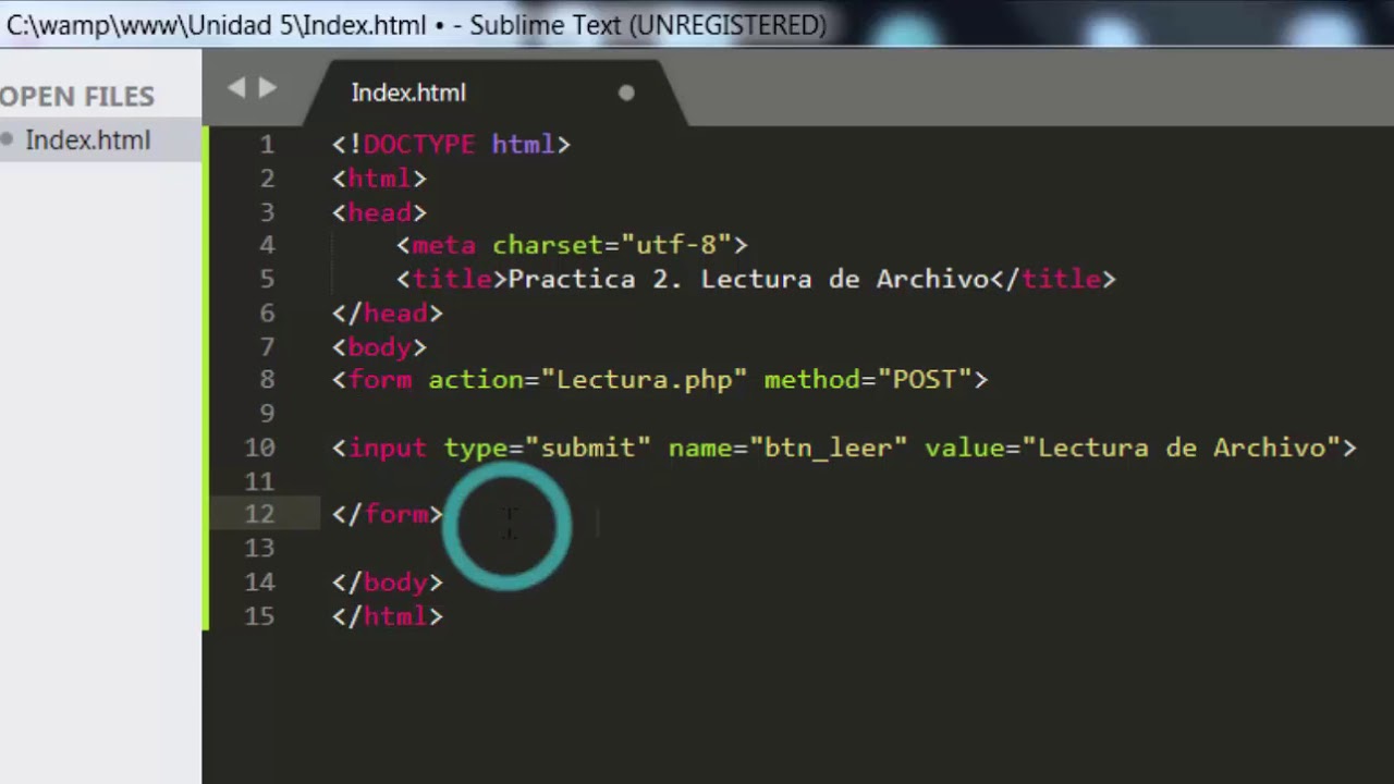 Lectura de archivo .txt en php