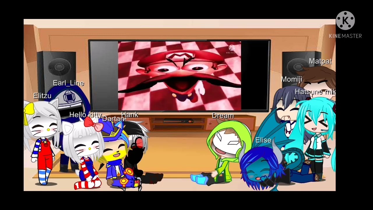 Every cameo Reacts Mario plays Roblox (Gacha club Edition)