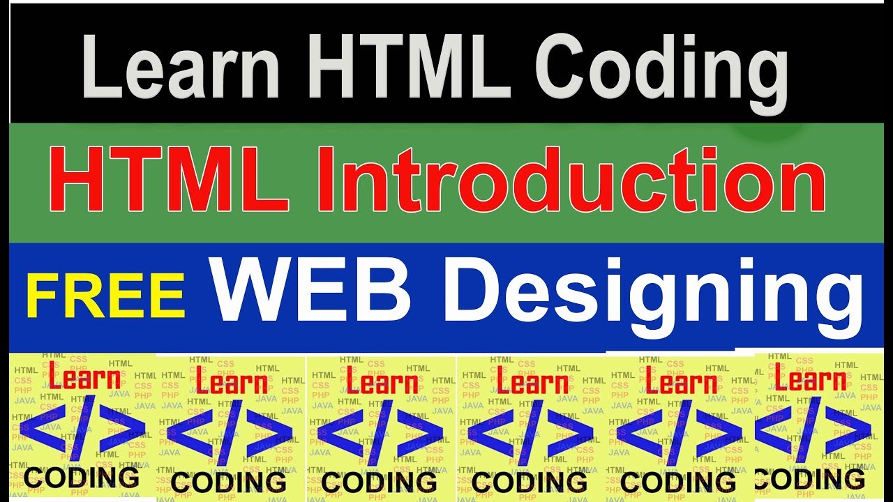 Learn HTML Coding Part - 1 HTML Introduction Web Designing HTML Coding