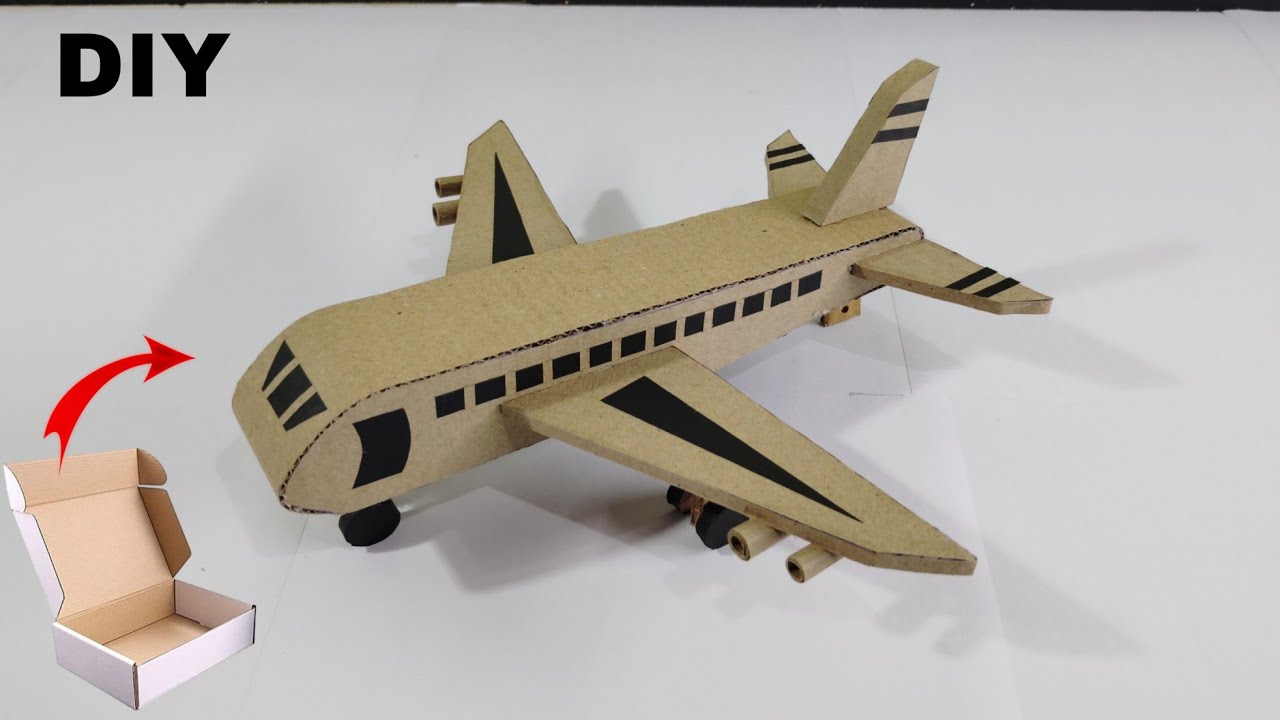 How to make cardboard Airplane || Diy Cardboard Aeroplane || Carboard craft ideas #diyprojects