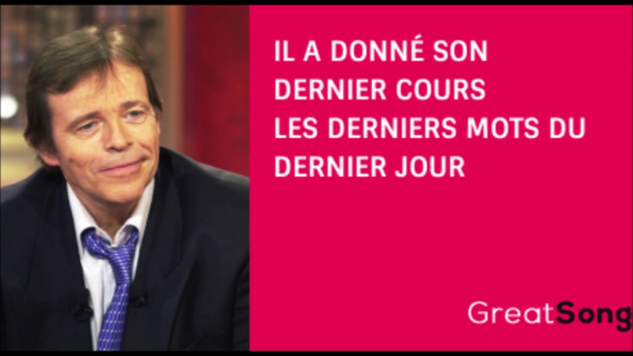 Pierre Bachelet  Au revoir professeur  1992