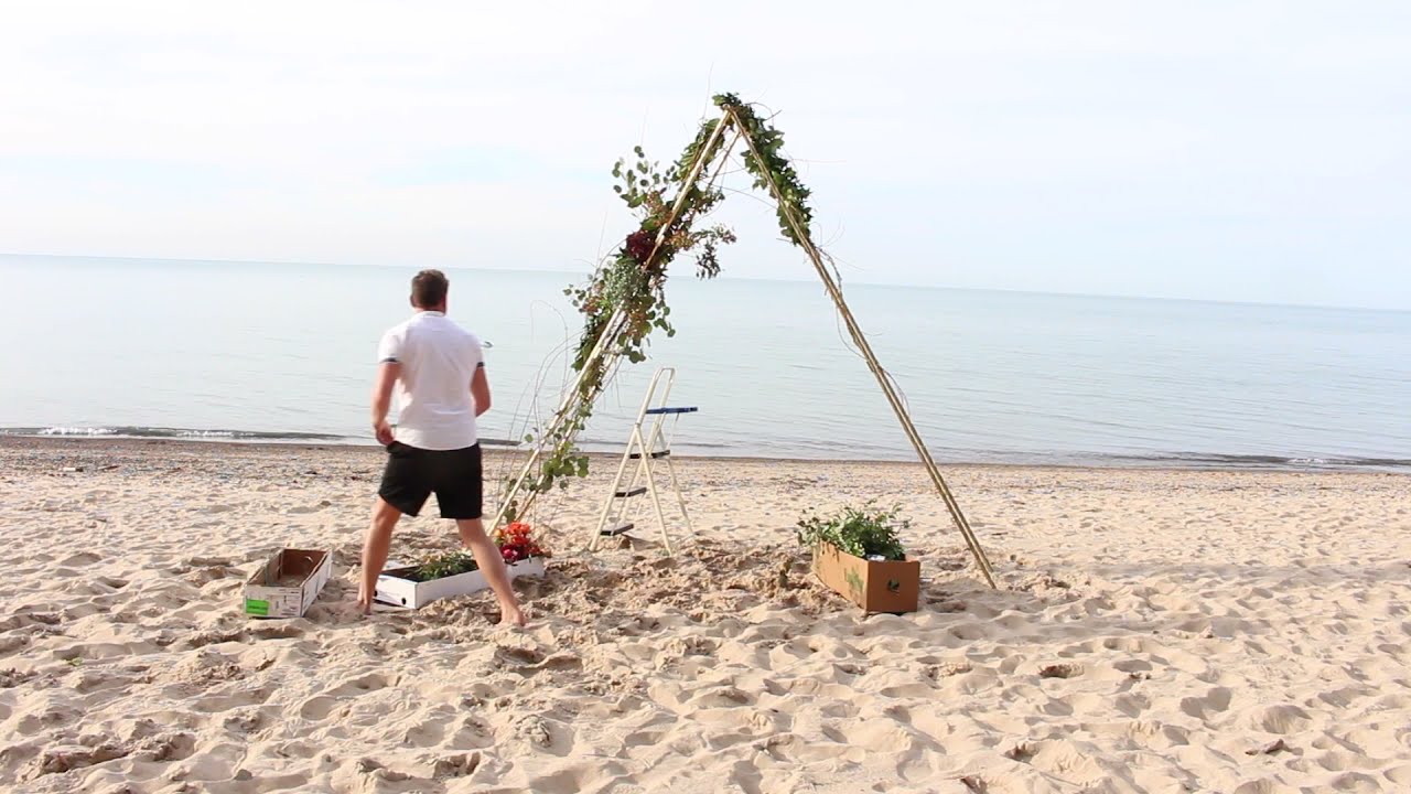 Triangle Wedding Arch Setup & Design Timelapse