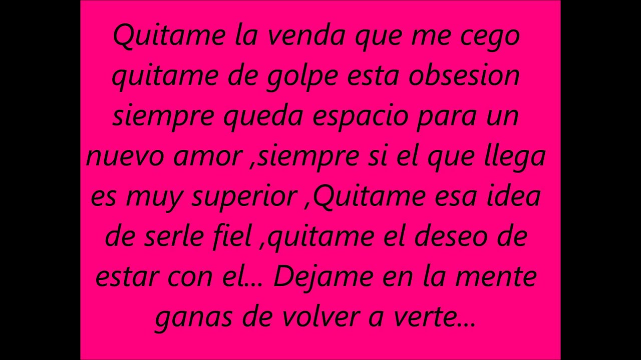 Karina - Quitame (Letra)