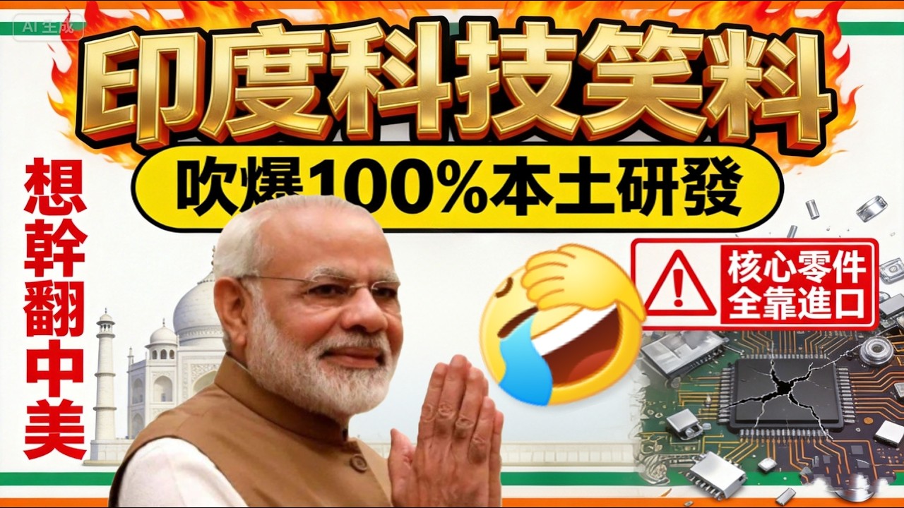 印度科技笑料，吹爆 100% 本土研發，想幹翻中美，核心零件全靠進口