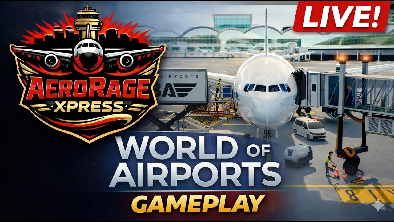World of Airports Gameplay ✈️ | SkyJet Alliance | AeroRageXpress Handling |