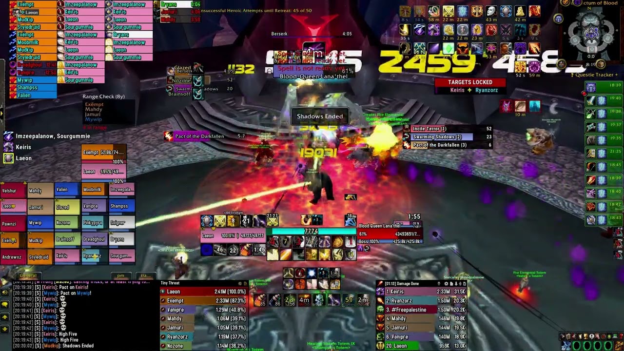 Rank #1 Queen Lana'thel (H) Protection Paladin | Wrath of the Lich King | 11135.9 dps | 20% buff