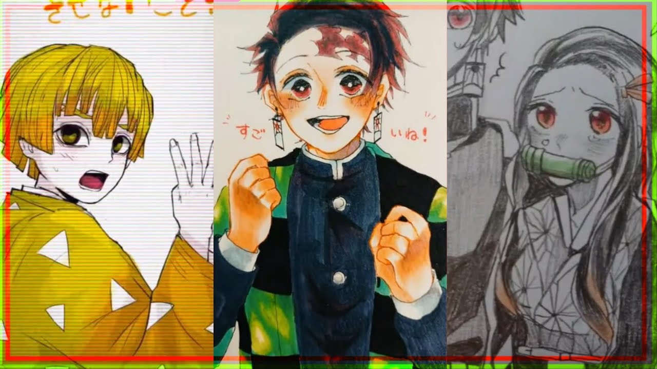 【ティックトック絵】 鬼滅の刃 Damon slayer【イラストまとめ】  Tik Tok Painting/Drawing #26