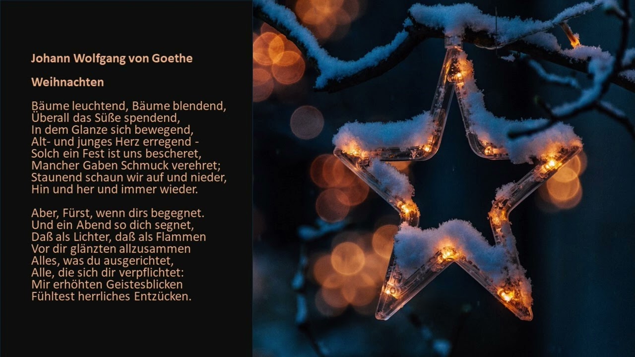 Johann Wolfgang von Goethe - Weihnachten - Deutsche Lyrik