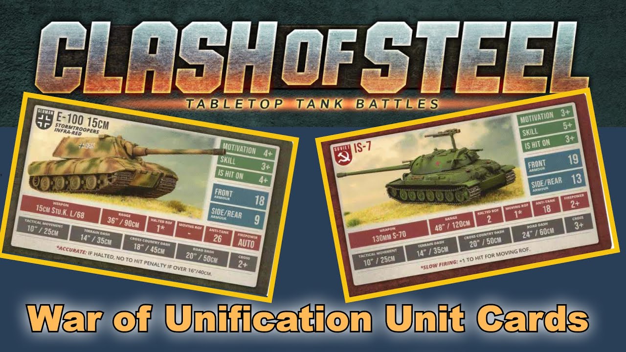 [UPDATED CLASH OF STEEL WAR OF UNIFICATION CARDS]-American vs German & Soviet vs British Tanks