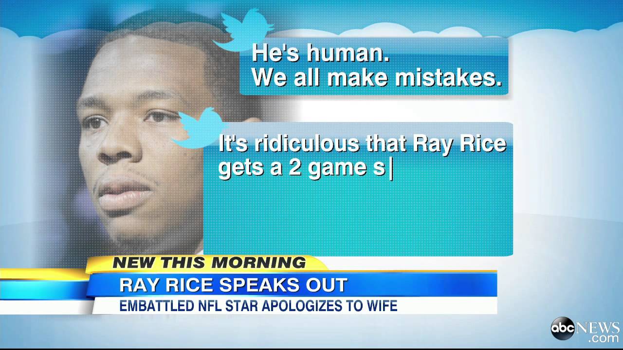Ray Rice Publicly Apologizes for Assault on Wife