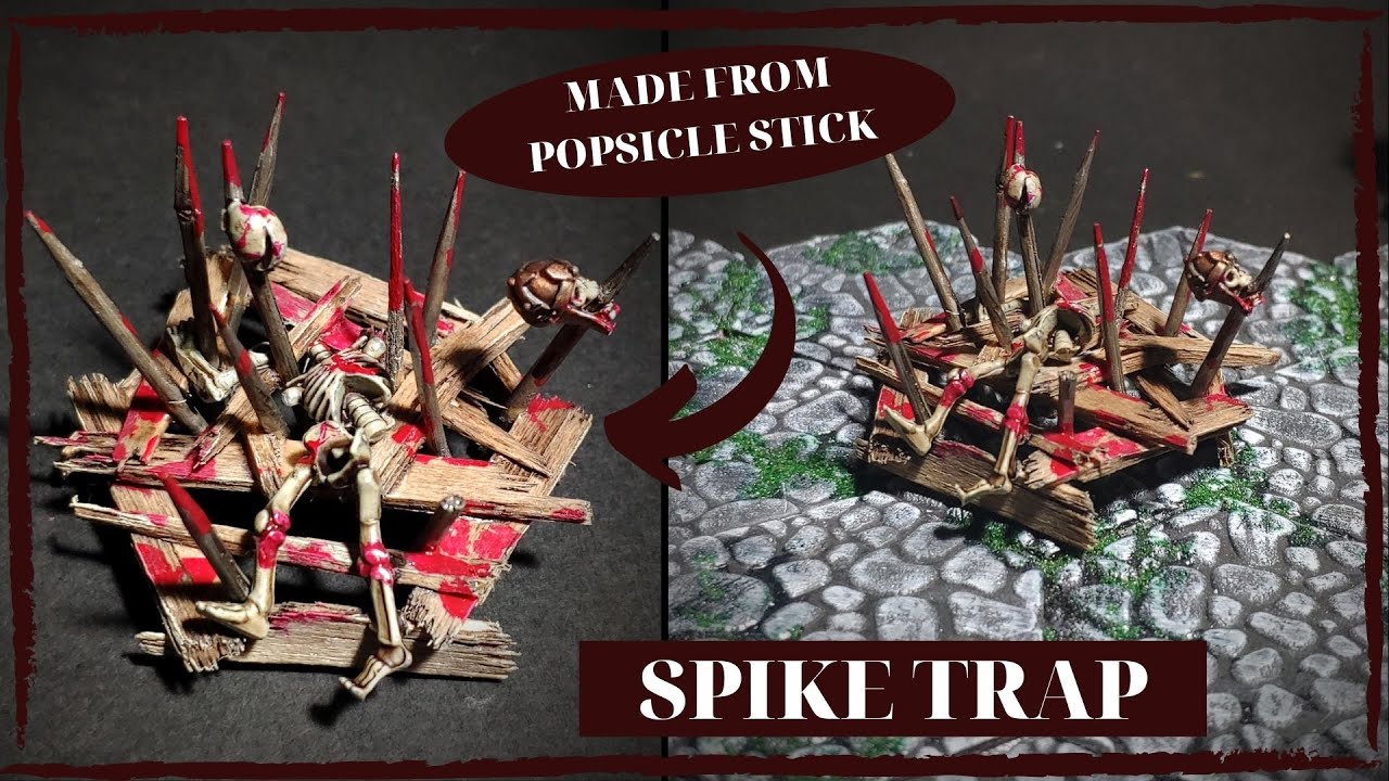 Craft Tutorial - How to Build Spike Trap For D&D and Gloomhaven (Tabletop Terrain)