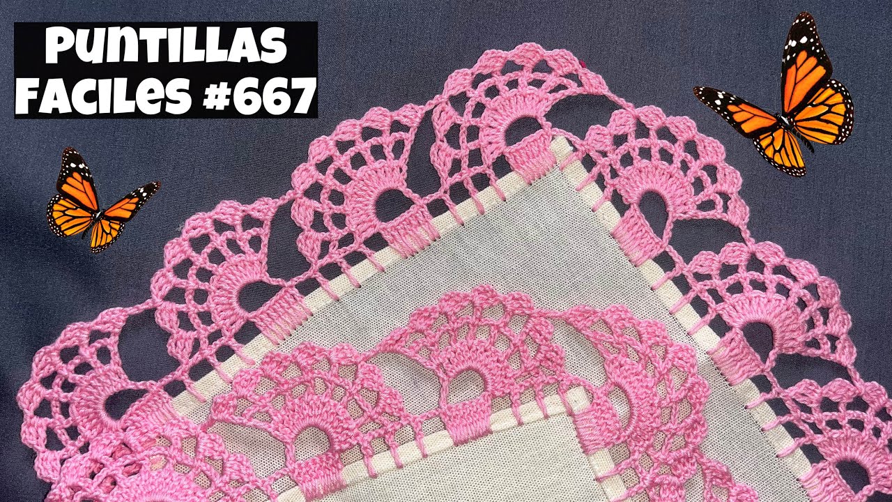 🌈¡¡GENIAL!!🌷 PUNTILLA HERMOSA Y FACIL DE REALIZAR💥 PUNTILLAS FÁCILES 667