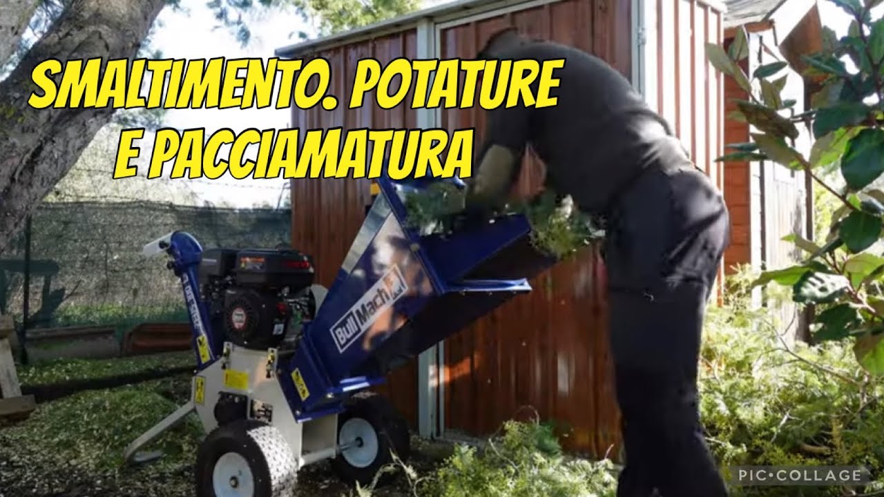 Smaltimento potature con biotrituratore e pacciamatura