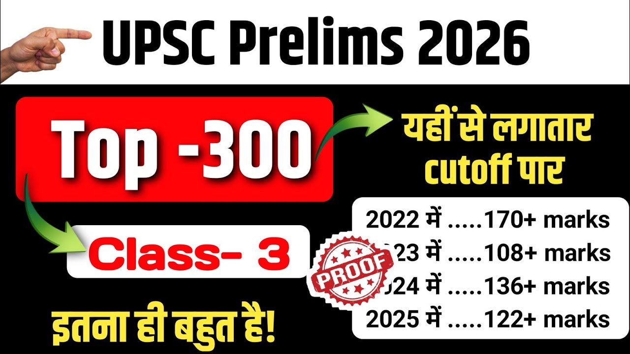 Top 300 series for UPSC prelims 2026 || upsc 2026 most important topics 