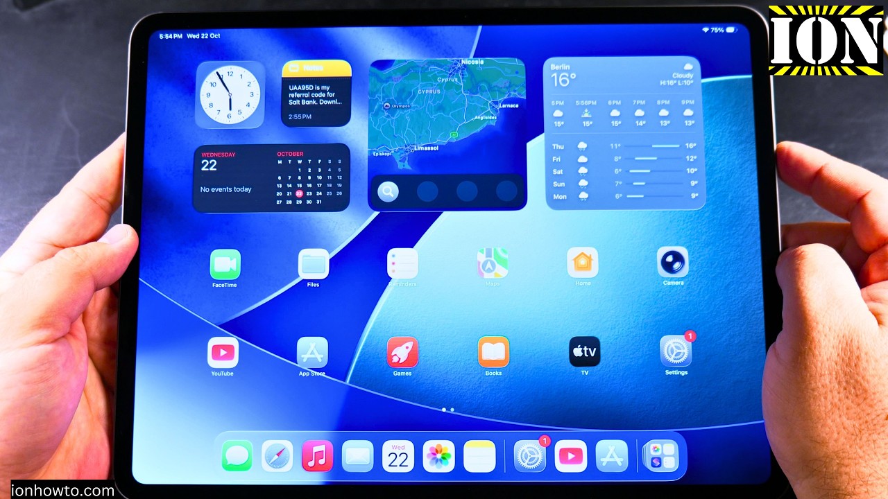 Настройка Apple iPad Pro M5