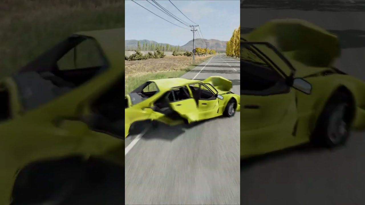BeamNG Drive Crashes #1643 😱😱😐 #shorts #beamng #short #pc