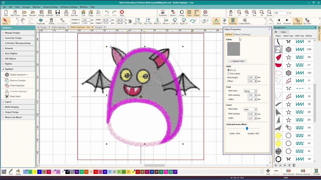 Wilcom Hatch: Applique Part 2 - Removing Overlaps