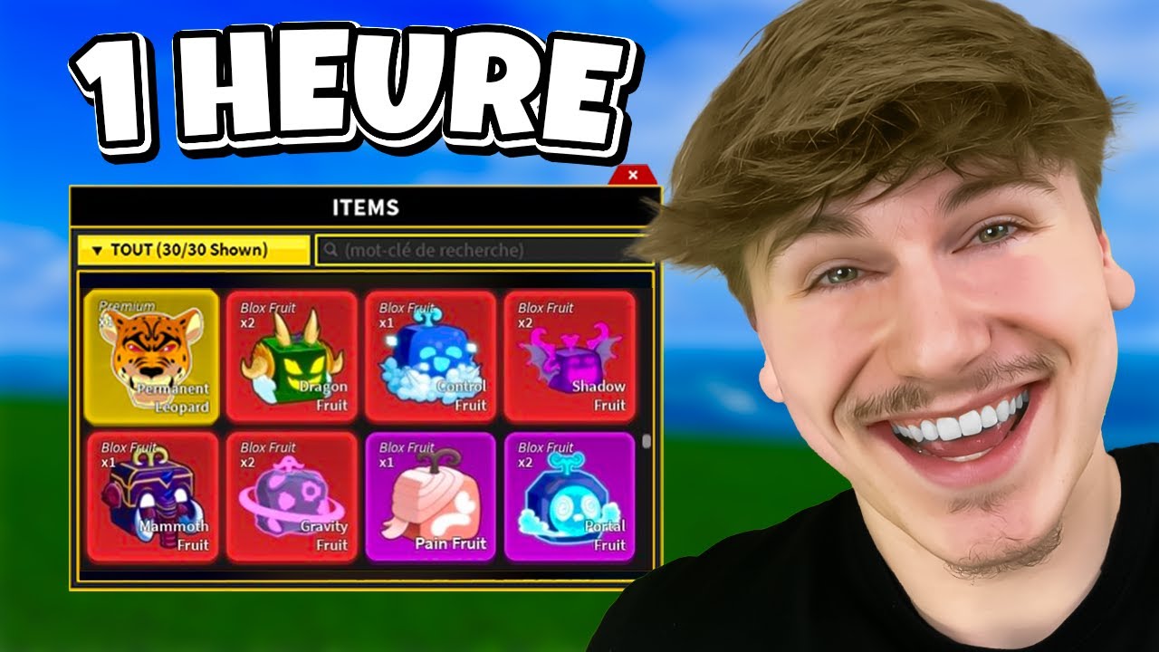 JOUER PENDANT 1H AVEC DES ROBUX A BLOX FRUIT !! (Pigeon)