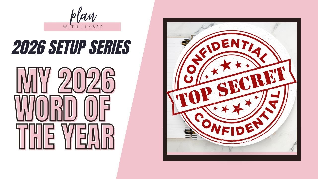 My 2026 Word of the Year | Planner Setup Series