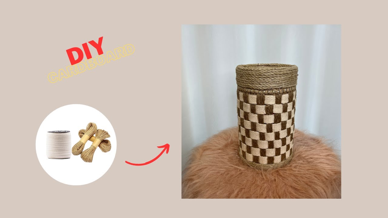 DIY! INÃO jogue fora, papelão + juta, IDEIA para decorar sua casa com pouco material!