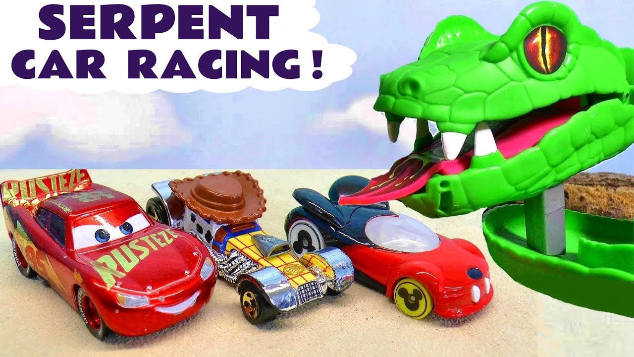 Lightning McQueen Racing on a Serpent Track