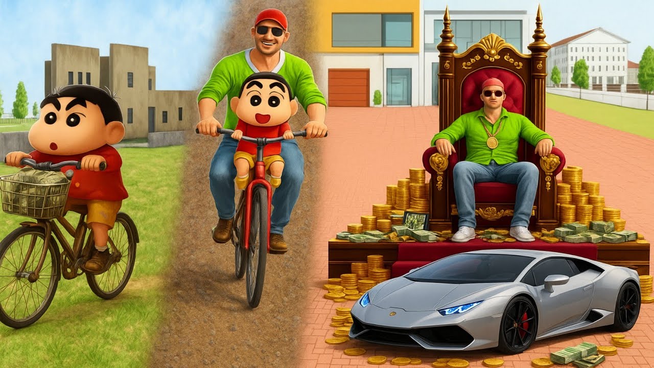 Garib Shinchan Ne Bachayi Amir Franklin Ki Jaan 💥 | Indian Theft Auto Simulator Badal Army 
