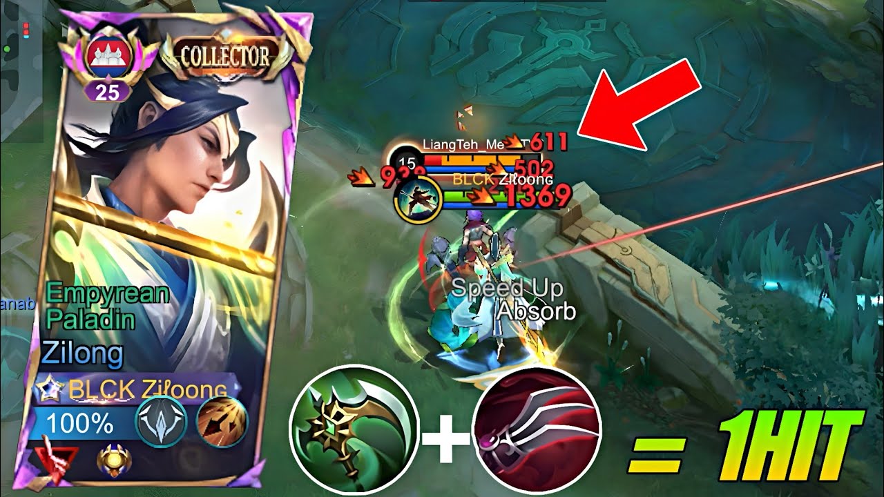 TOP CAMBODIA ZILONG 1 HIT TRUE DAMAGE BUILD 💀(100% BROKENNN) ~ MLBB 
