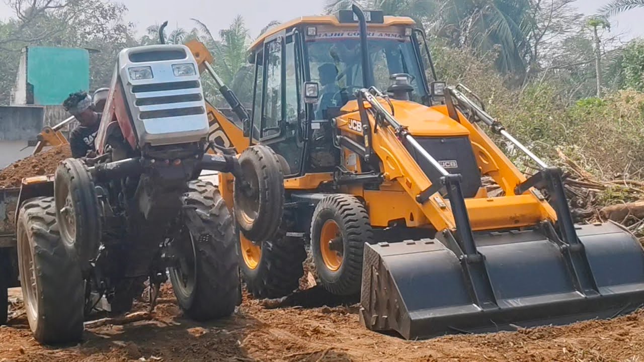 My JCB 3dx plus, Massey Ferguson and Eicher working together 