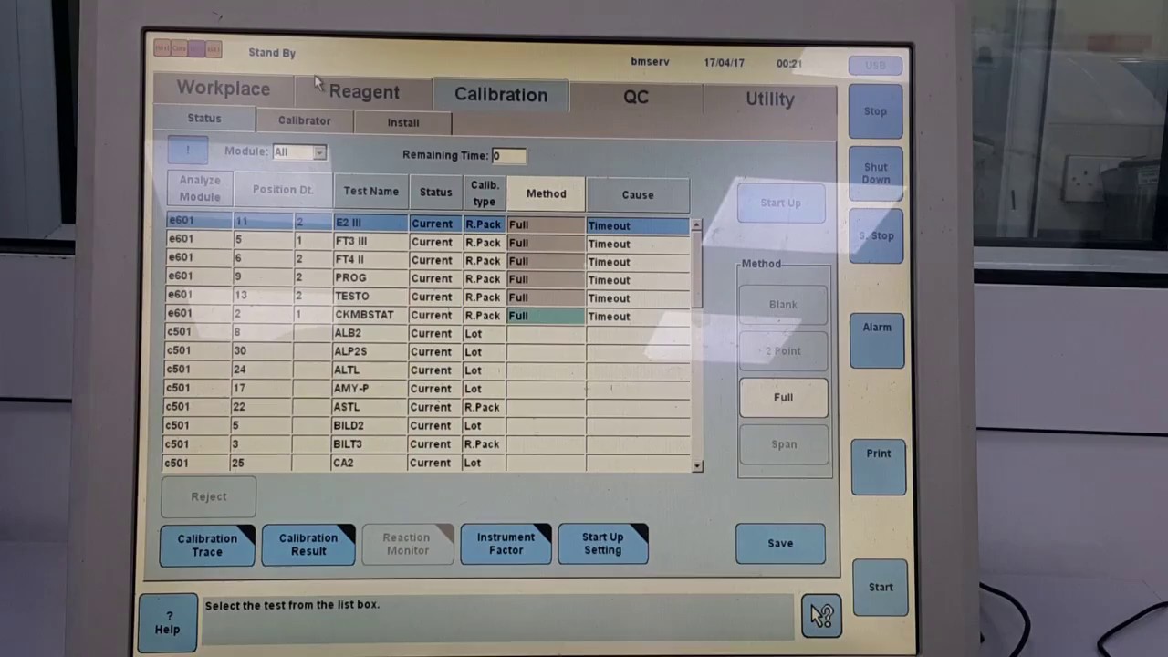 كيفية عمل Calibration لجهاز الـ Cobas 6000