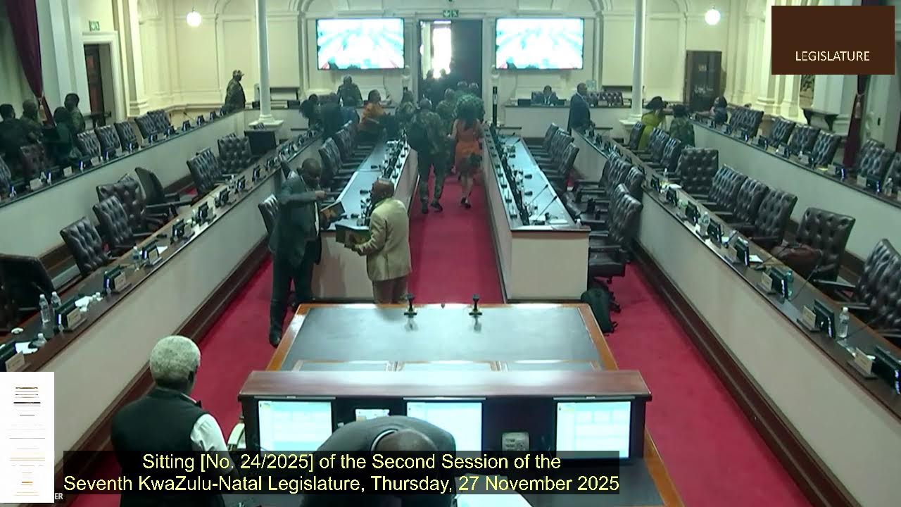 Sitting [No. 24/2025] of the 2nd Session of the 7th KZN Legislature, 27 Nov 2025