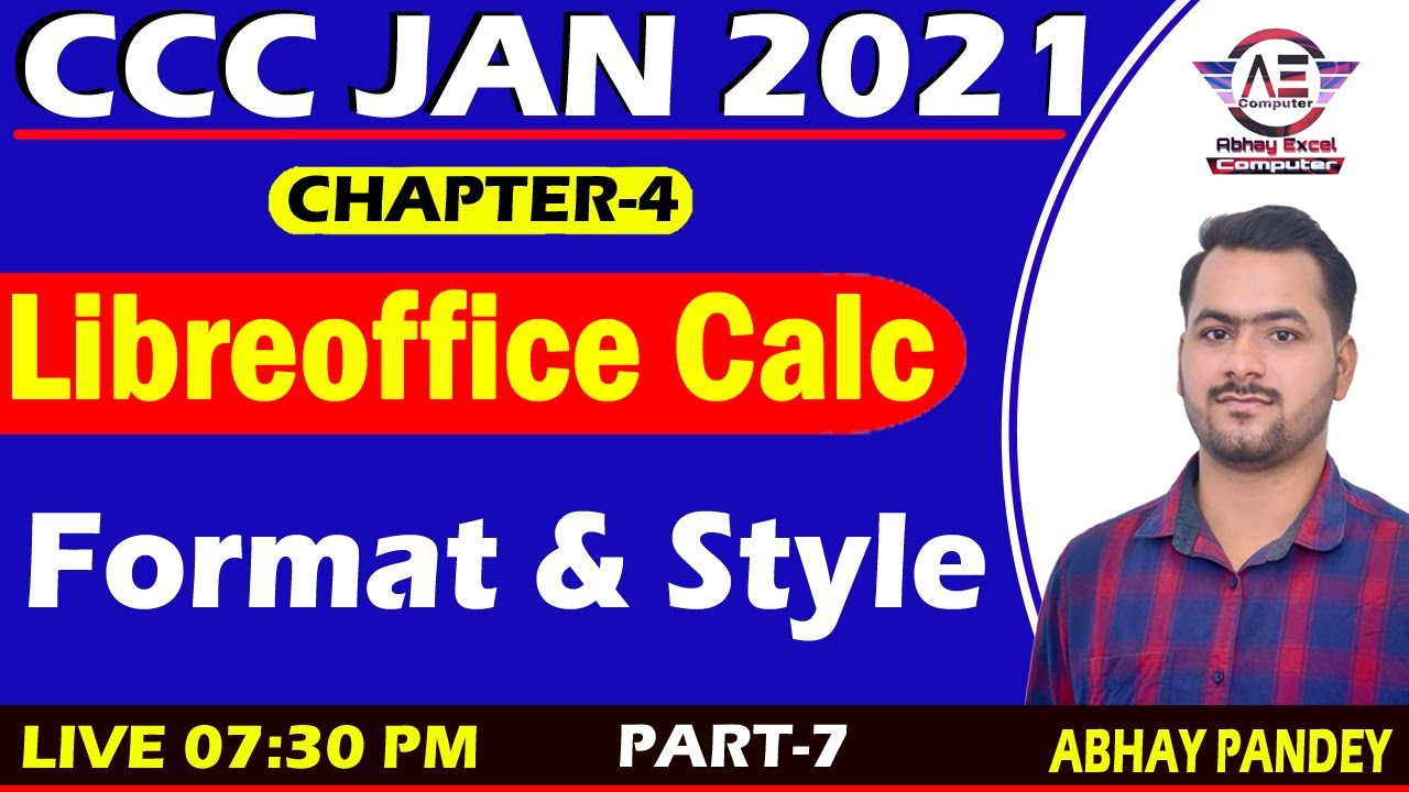 Libreoffice Calc Format & Style Menu for CCC Exam|CCC Exam Preparation|CCC Exam Jan 2021