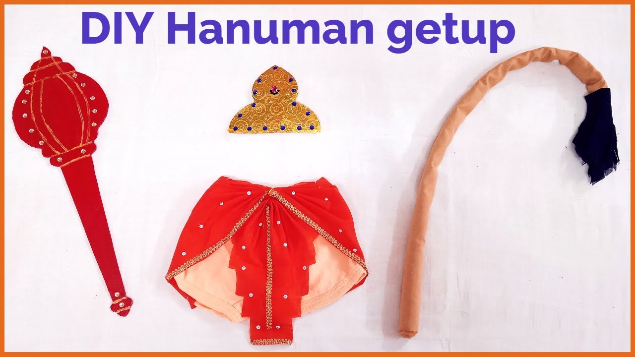 DIY hanuman dress || Hanuman Dress making for Baby Photoshoot