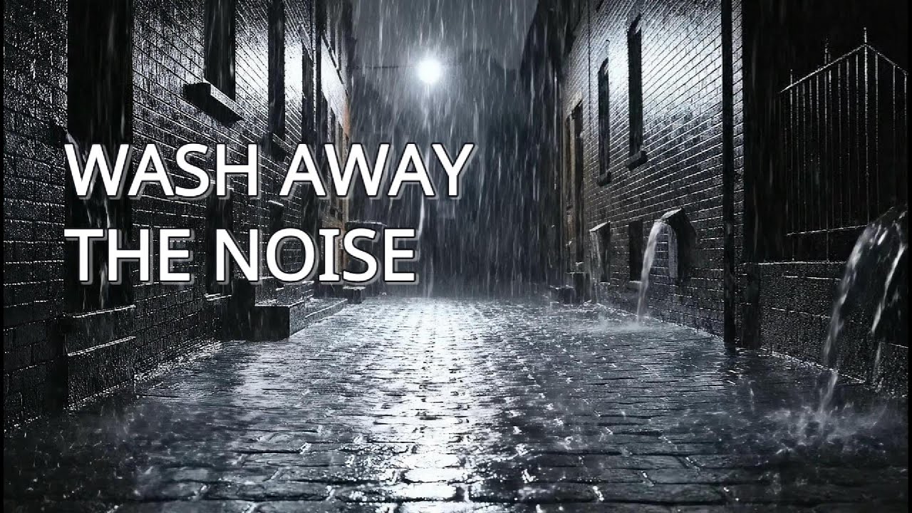 INSTANT NOISE OFF | Heavy Rain on a Dark Brick Street (1 Hour)
