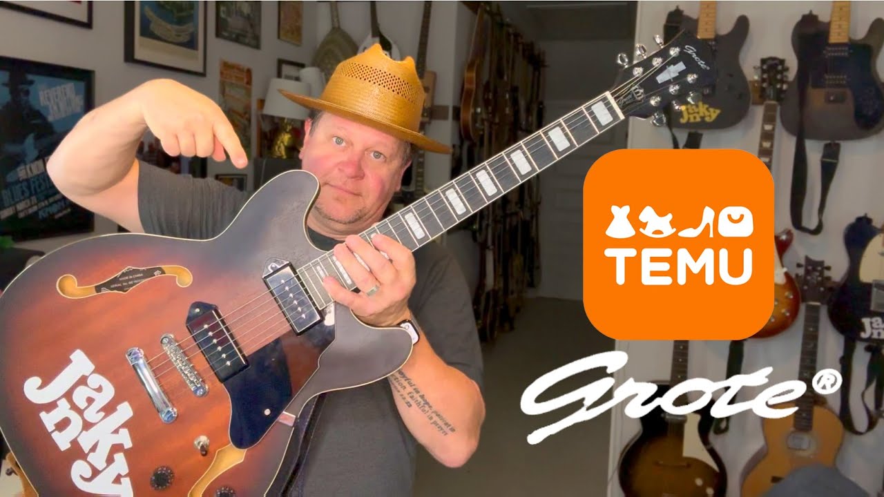 Temu.com GROTE Semi Hollow Body Electric Guitar with P90s