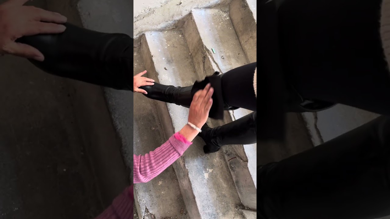 Outdoor knee high boots shoeshine bootshine