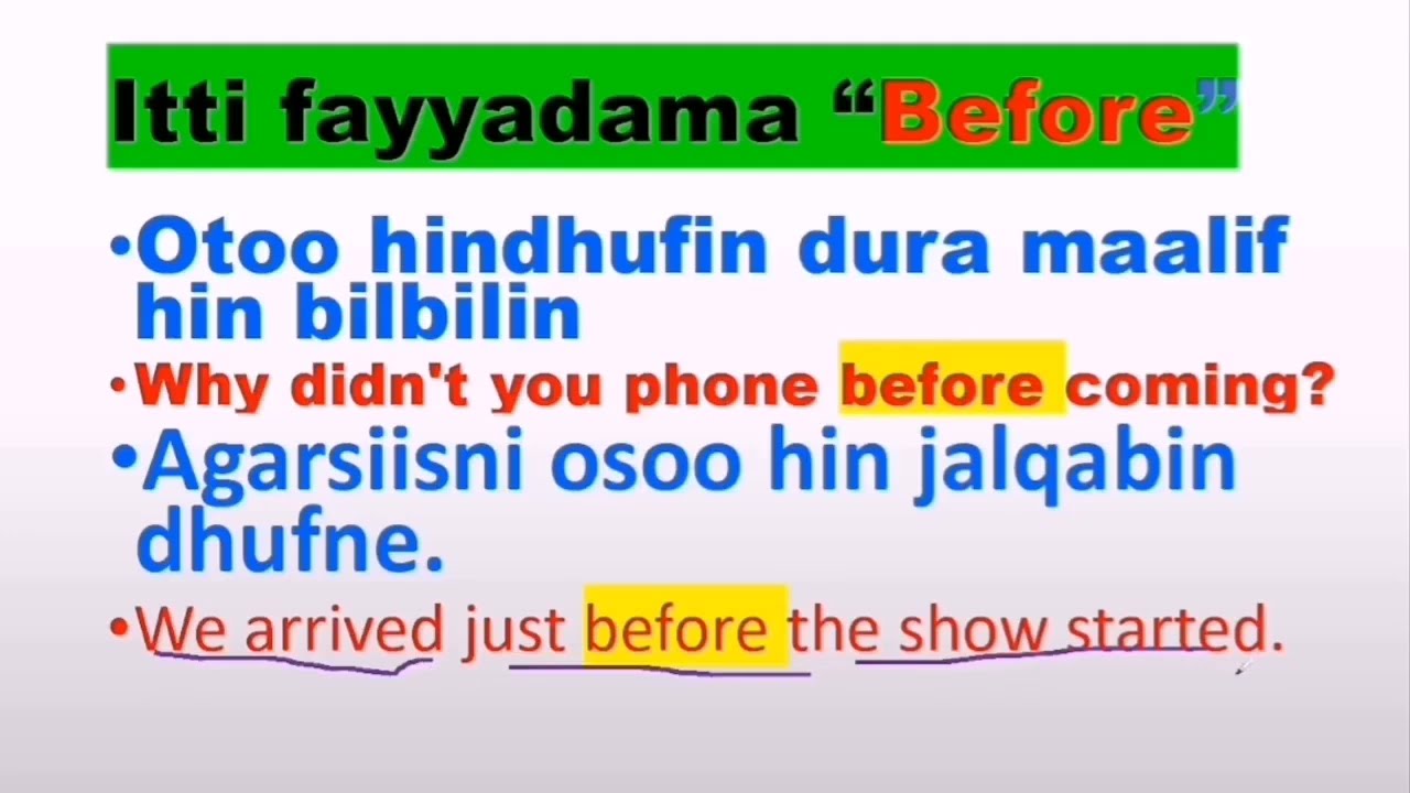 Barnoota Afaan Oromoo fi English guutuu isaa @furtuu1