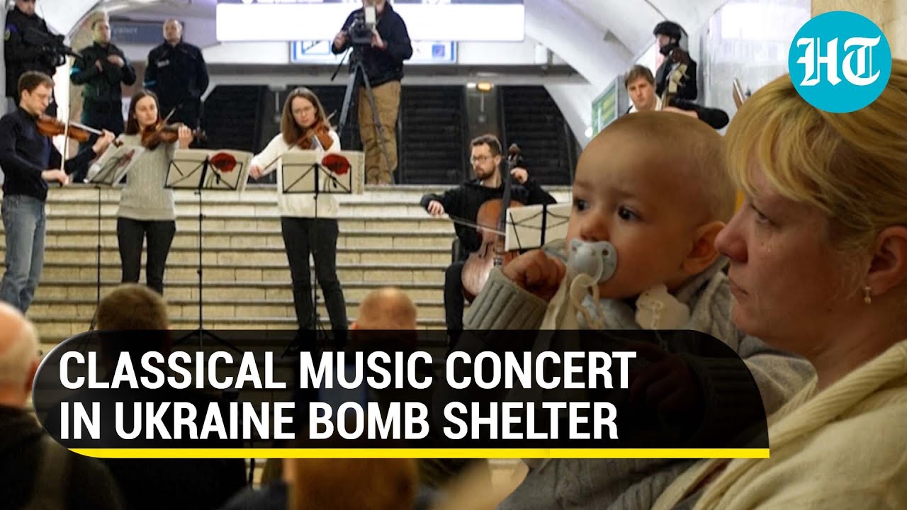 Emotional concert in bomb shelter, time stands still for people in Ukraine's Kharkiv city