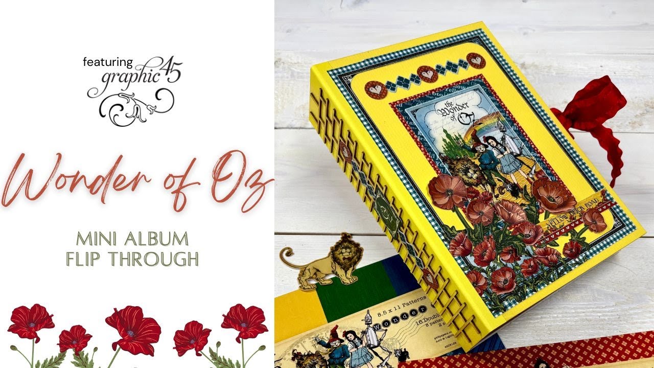 Wonder of Oz Mini Album Flip Through 🌈 Kit, Tutorial, and Chipboard Available for Sale