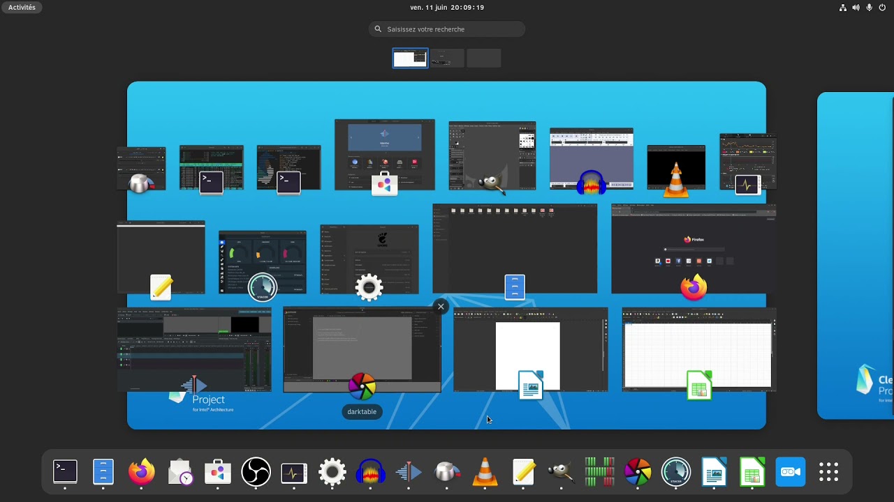 Clear Linux avec Gnome 40 sur Lenovo ThinkCentre