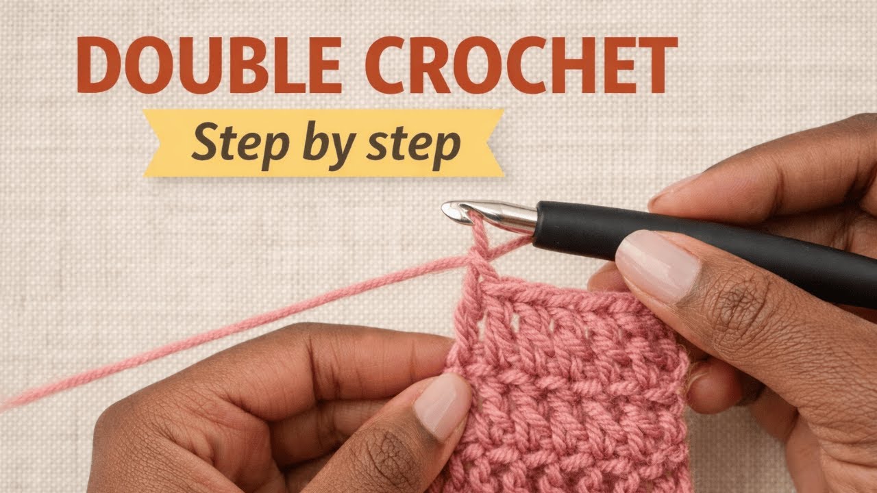 How to DOUBLE CROCHET (DC) for Beginners | STEP-BY-STEP Tutorial