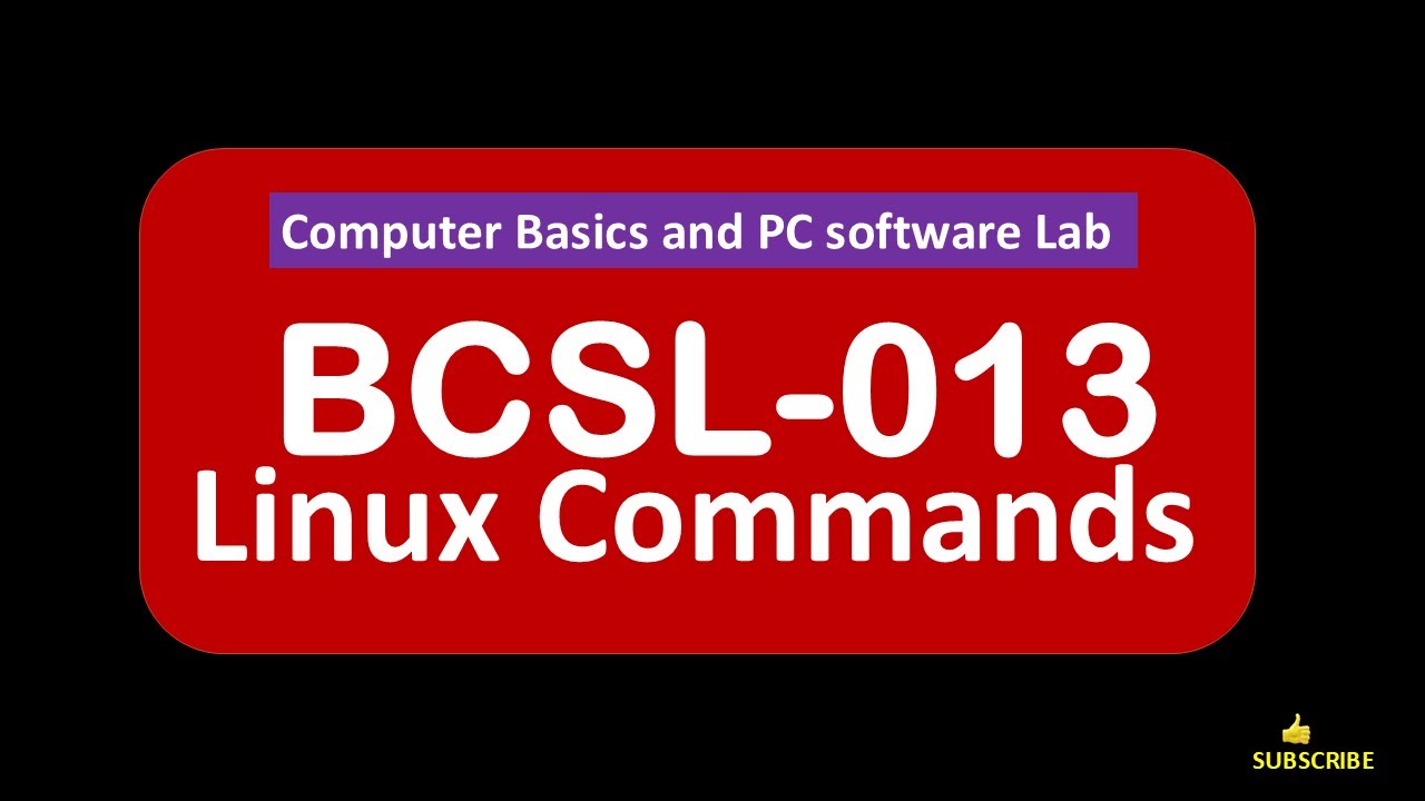 bcsl013: Computer Basics and PC software Lab | BCSL-013 | bcsl13 | bcsl-013
