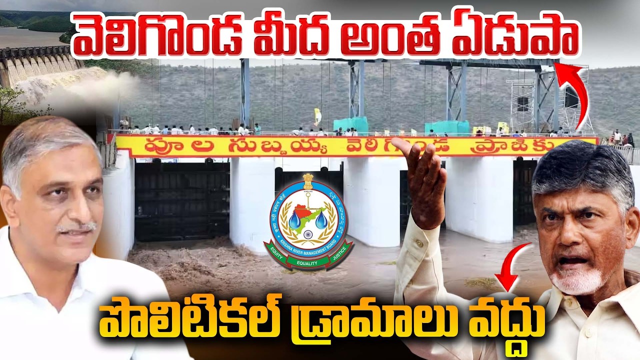 వెలిగొండ మీద అంత ఏడుపా పొలిటికల్ డ్రామాలు వద్దు - Rarish rao tweet | Chandrababu | Bharathi Tv