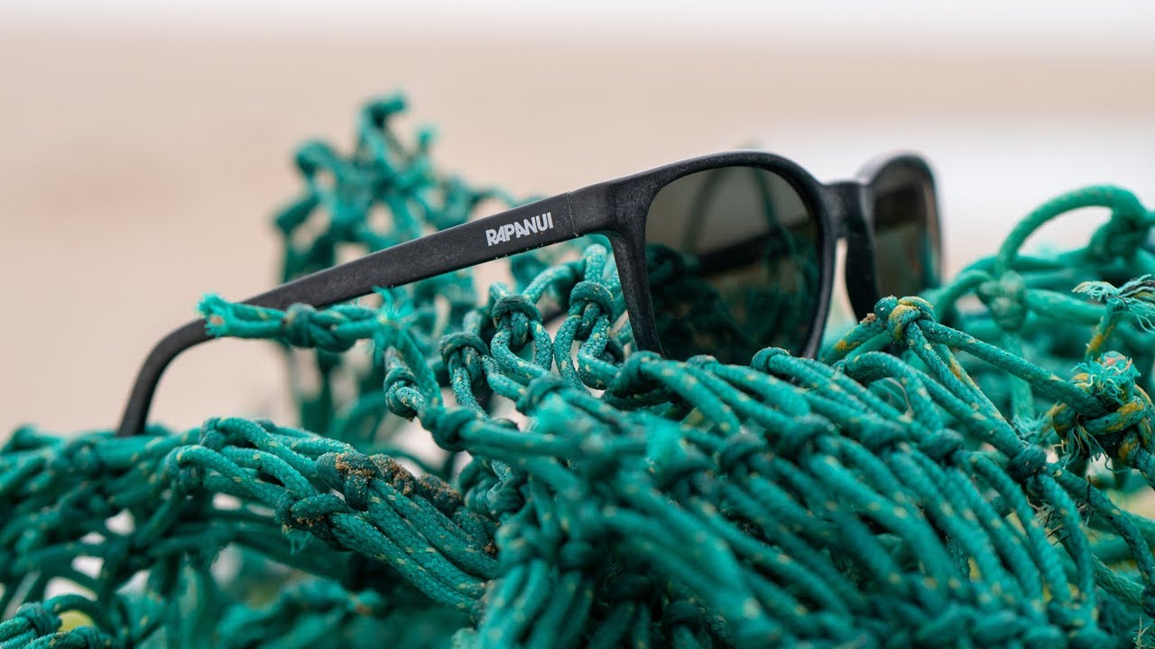 Making sunglasses from washed up fishing nets