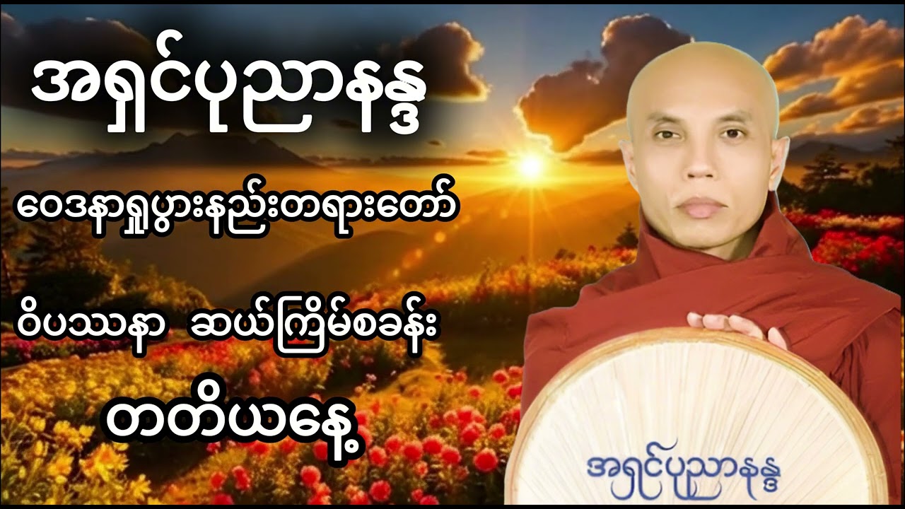 ဝေဒနာရှုပွားနည်း တရားတော် | ဝိပဿနာ ၁၀ ကြိမ်စခန်း တတိယနေ့ | အရှင်ပုညာနန္ဒ