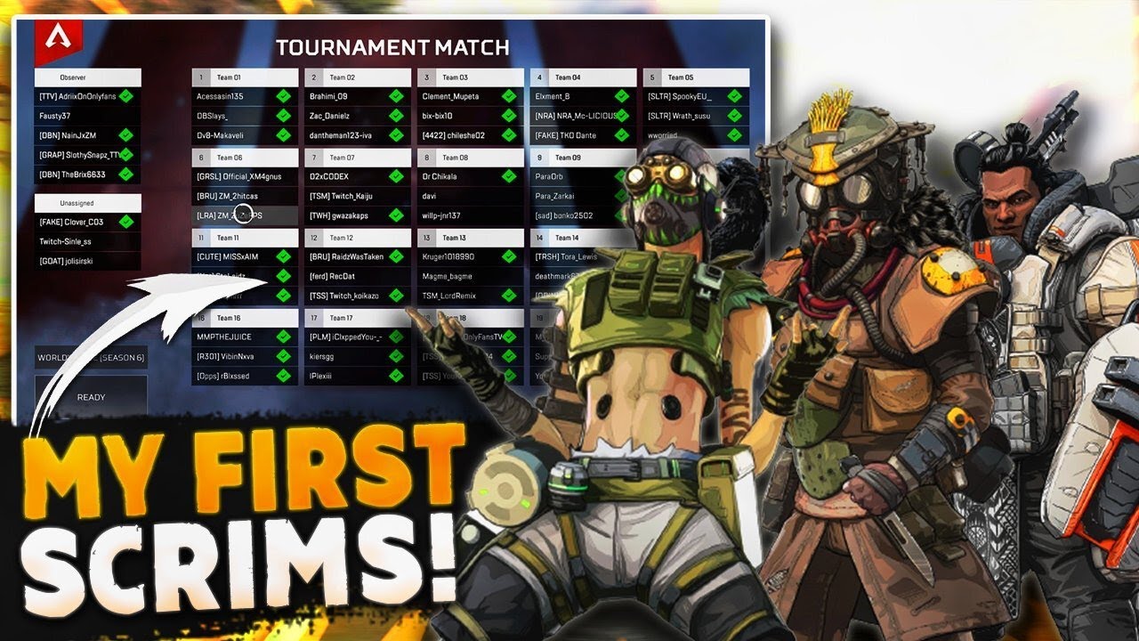 Playing my FIRST Scrim in Apex Legends!